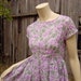 Lavender & Gray Dress- 1950's Floral