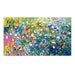 Extra large original abstract painting colorful circles 26x46 - FREE SHIPPING