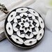 Vintage Style Locket, antique brass - Black and White Locket