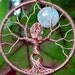Mother Nature Tree of Life Pendant - Copper and Peridot Tree Goddess