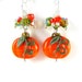 Pumpkin Earrings, Halloween Earrings, Orange Lampwork Earrings, Orange Earrings, Glass Pumpkin Earrings - Pumpkin Patch