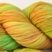 Jackalope hand dyed sock yarn fingering weight, 3ply superwash with nylon, 100g - Citrus Salad 1