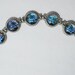 Art Deco Bracelet butterfly wings links with tropical scene