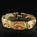 Vintage Gold Tone Metal Dolphin Link Bracelet 1960s