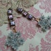 BLUEBELLS vintage assemblage earrings unique ooak shabby chic darling old garden fresh feminine