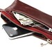 Christmas Gift Guide Oxblood Clutch Wristlet Bag Gadget Wallet - Botanic Circle Pods - Gift For Her Woman Chistmas