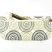 Black Brown and Tan Circles Mod Pencil Case Zipper Pouch