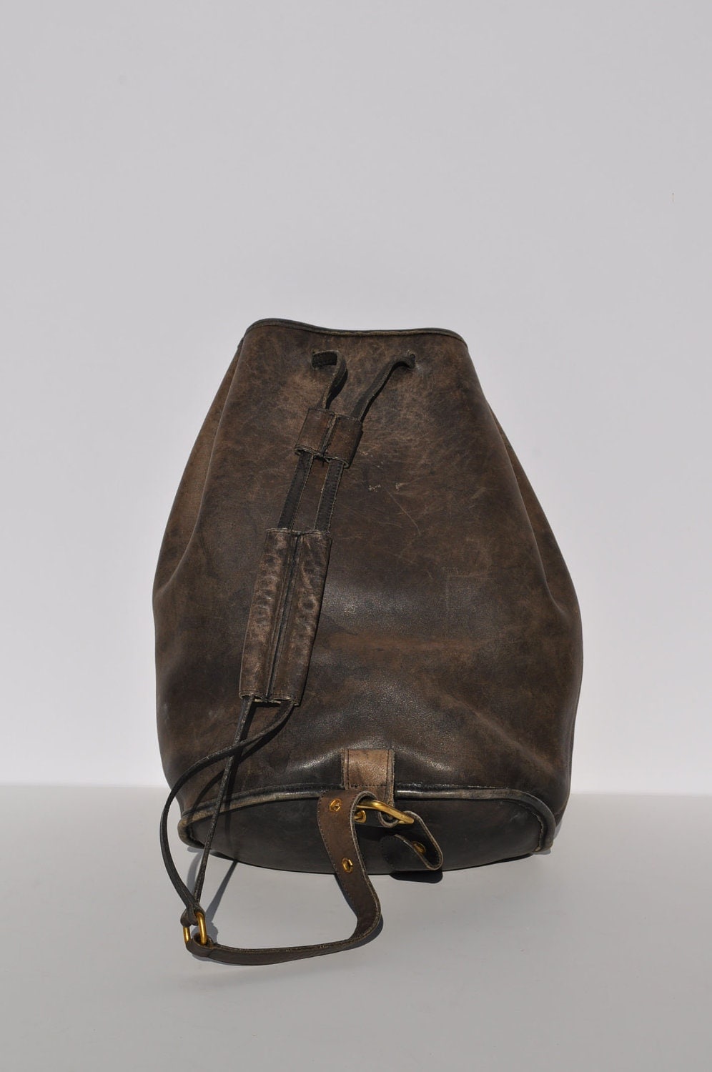 vintage coach leather bag SLING backpack shoulder distressed