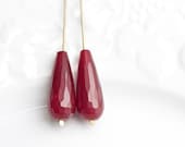 Modern Earrings Marsala Burgundy Marsala Jade Urban Minimalist Geometric Jewelry organic eco friendly