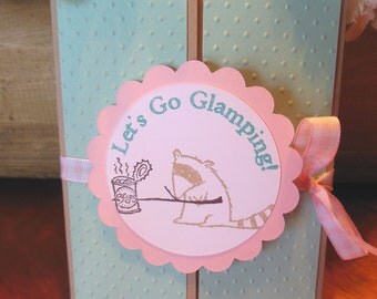Glamping Invitations, Camping Invitations, Girl Birthday - Set of 8