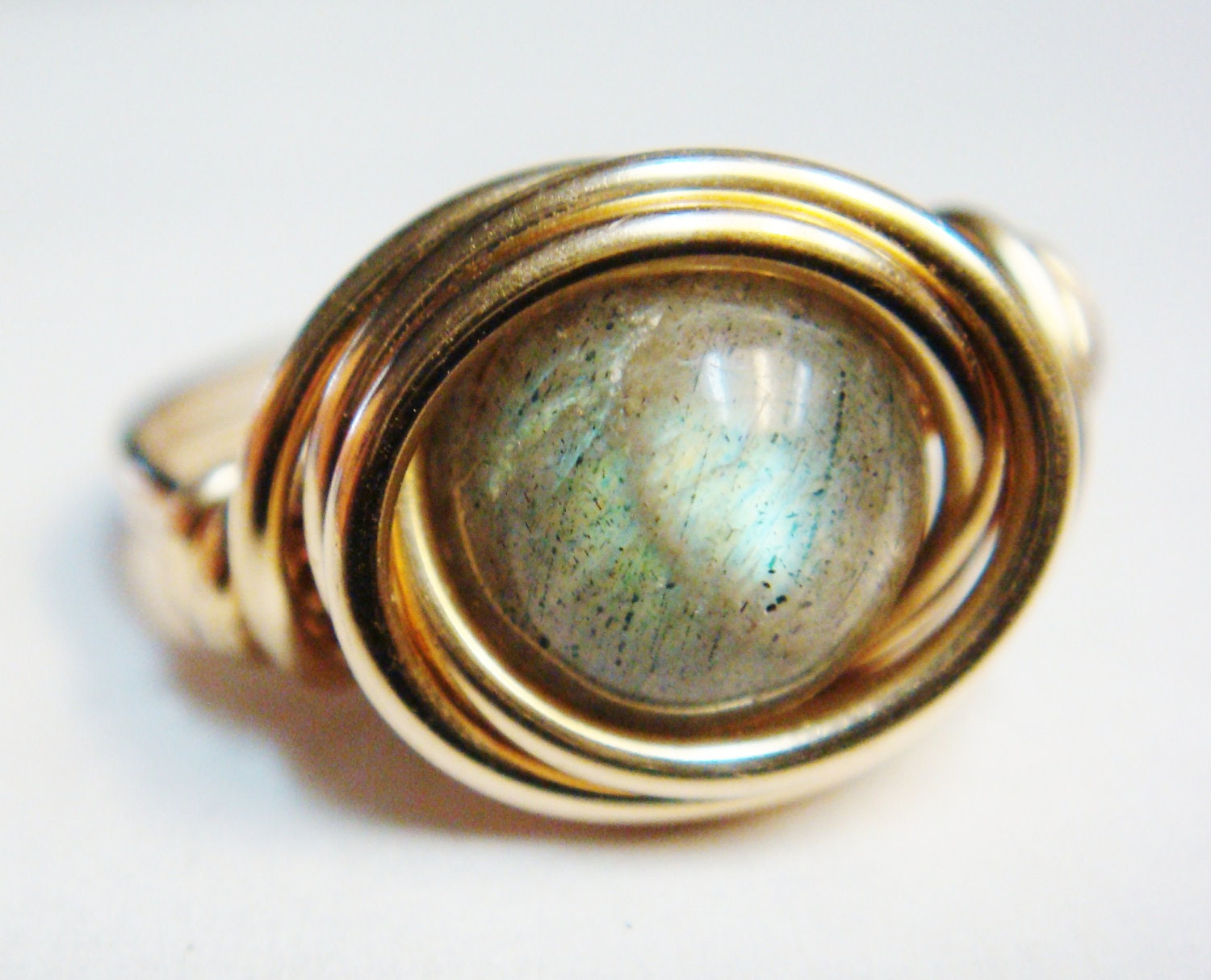 Labradorite Ring Labradorite 14K Gold Filled by SpiralsandSpice