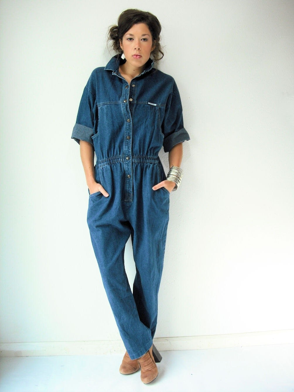 denim coverall jumpsuit