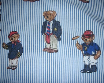 Teddy Bear Twin Flat Sheet - Reclaimed Bed Linens