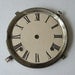 vintage clock face, paper clock face, metal clock face rim, antique clock face, roman numerals, clock part,