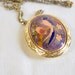 Vintage Cloisonne Bird Locket Necklace with Longla watch