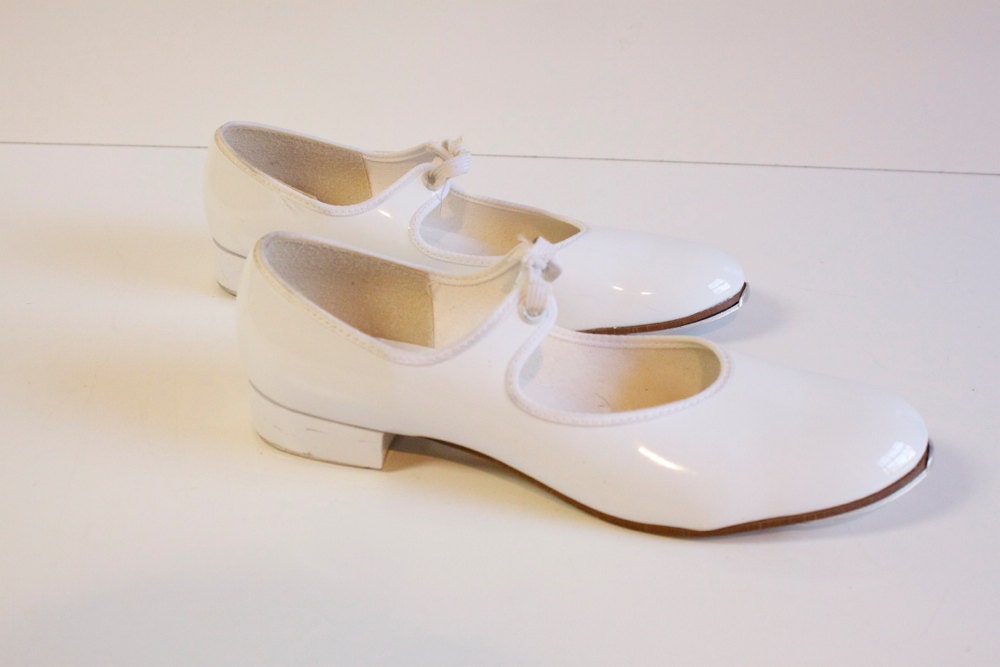 Vintage White Tap Shoes by Barbettes Dancewear by JaanasVintage