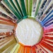 Color Circle Collage- Wood Block- Original Abstract- Ready to Hang- Rainbow