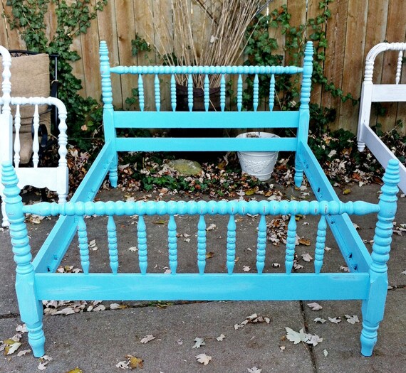 Hand Painted Original Jenny Lind Bed With Head BoardFoot