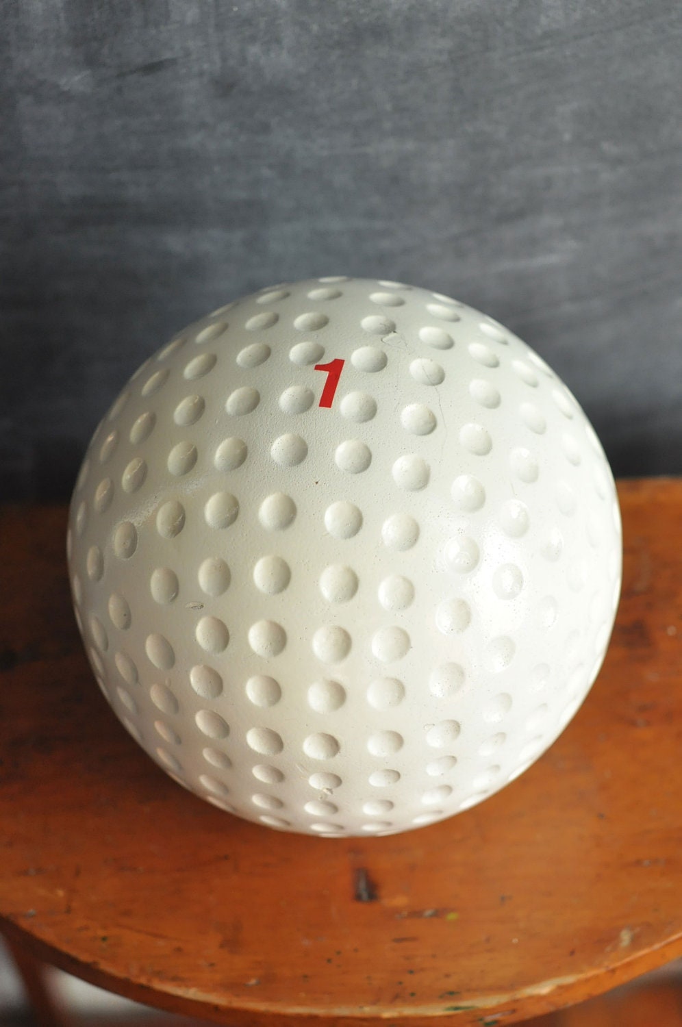 Vintage Giant Ceramic Golf Ball Decorative Item by drowsySwords