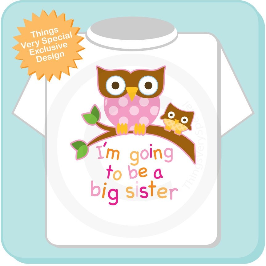 Big Sister Shirt I'm going to Be a Big Sister Owl Tee