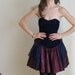 plum navy velvet party dress . lace bowtie holiday wear .extra small .sale