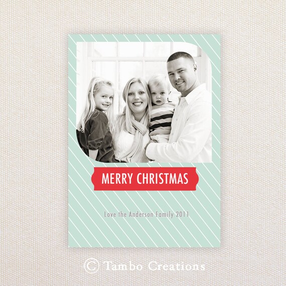 Photo Christmas/Holiday Card. Peace and Joy. I Customize, You Print. Il_570xn