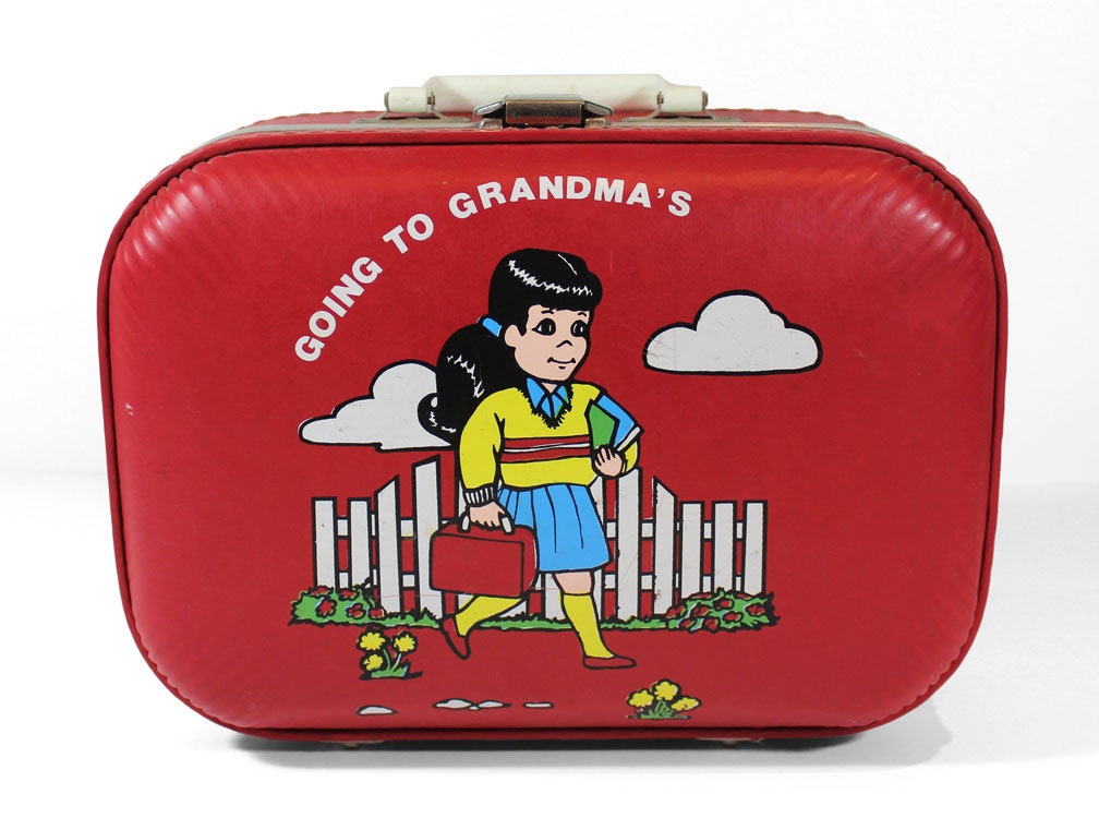 child suitcase going to grandma's