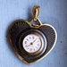 Vintage 1960s-70s Caravelle Heart Shaped Watch Pendant Charm