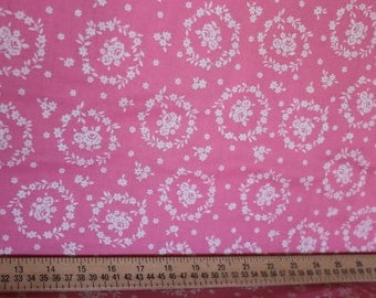 Flower Sugar Fabric by Lecien Roses on Pink 30367-20