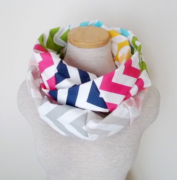 Chevron Infinity Scarf - Patchwork by MegansMenagerie on Etsy