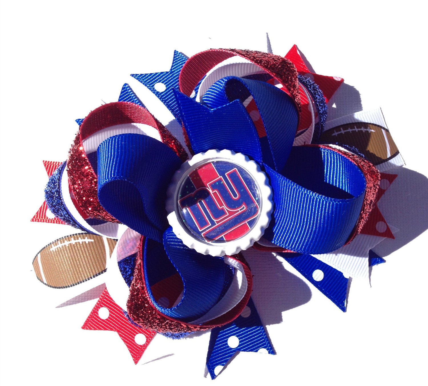 Denver Broncos Hair Bow NFL Football Hair Bow by PheePheeBowtique