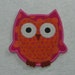 Owl Fabric Embroidered Iron On Applique Patch Ready to Ship