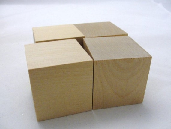 2 inch wooden cube, 2