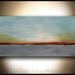 Large Original Minimalist Abstract Painting Landscape Blue Contemporary Modern Art 24x48 by Sky Whitman