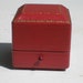 Vintage Red Leather Ring Box
