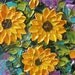 Wall Decor Original Impasto Oil Painting Sunflowers Palette Knife