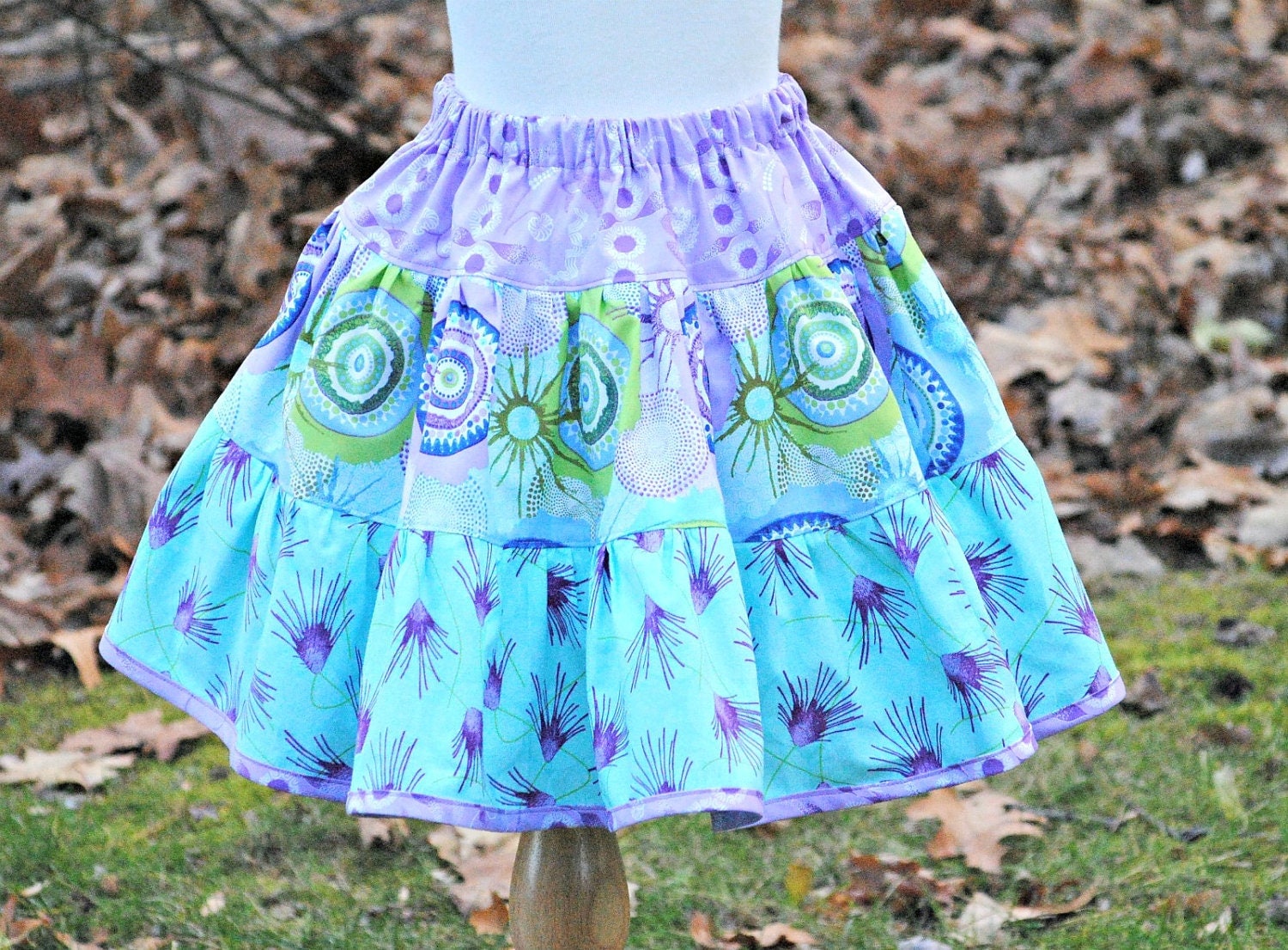 Girls Ruffled Skirt Twirly Skirt Girl by HarmonyGirlsClothing