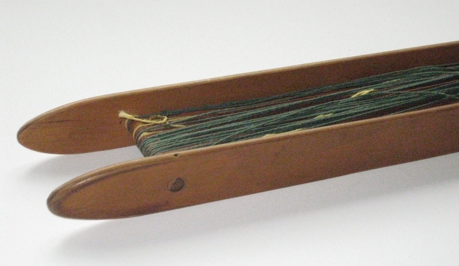 Vintage Wooden Rag Shuttle for Weaving Loom by maggiemaevintage