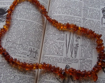 Baltic Amber Beaded Necklace Vintage 23" in length