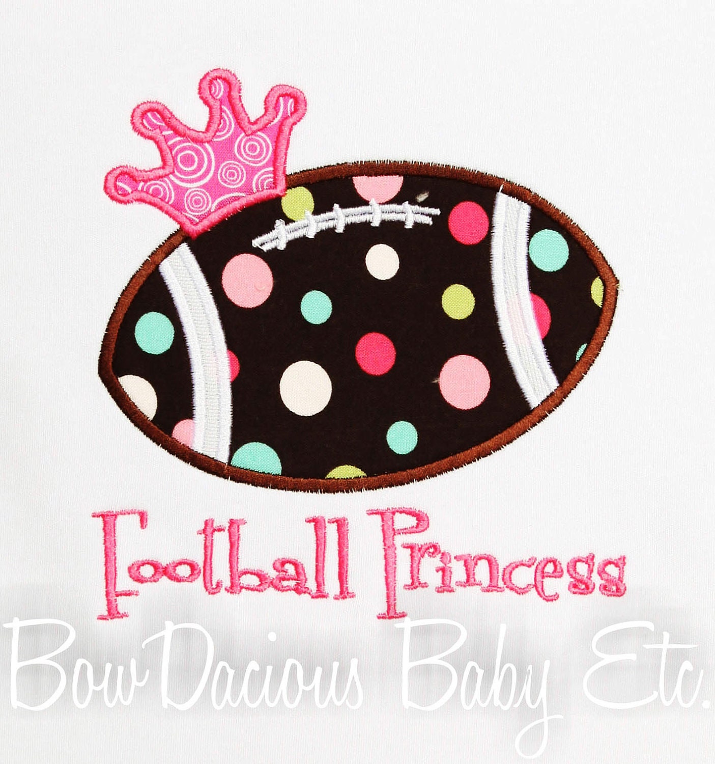 Personalized Football Princess Shirt Monogrammed By Bowdaciousbaby