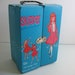 Vintage BARBIE's Little Sister, Skipper case. Turquoise blue. Vintage 60's Era. Doll case. Mattel.