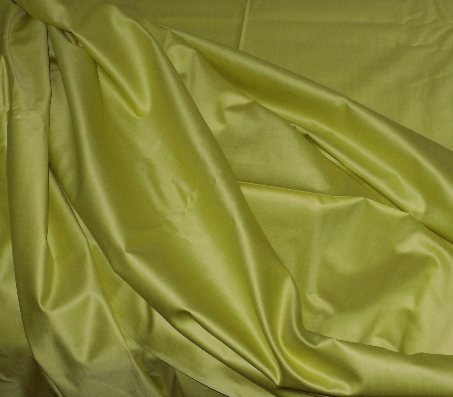 Vintage Fabric Chartreuse Polished Cotton by TheresaMarieRose