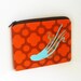 Small Zipper Pouch GIANT OCTOPI in Orange