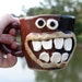 Mugs. Coffee Mug. Wheel Thrown Stoneware Coffee Cup