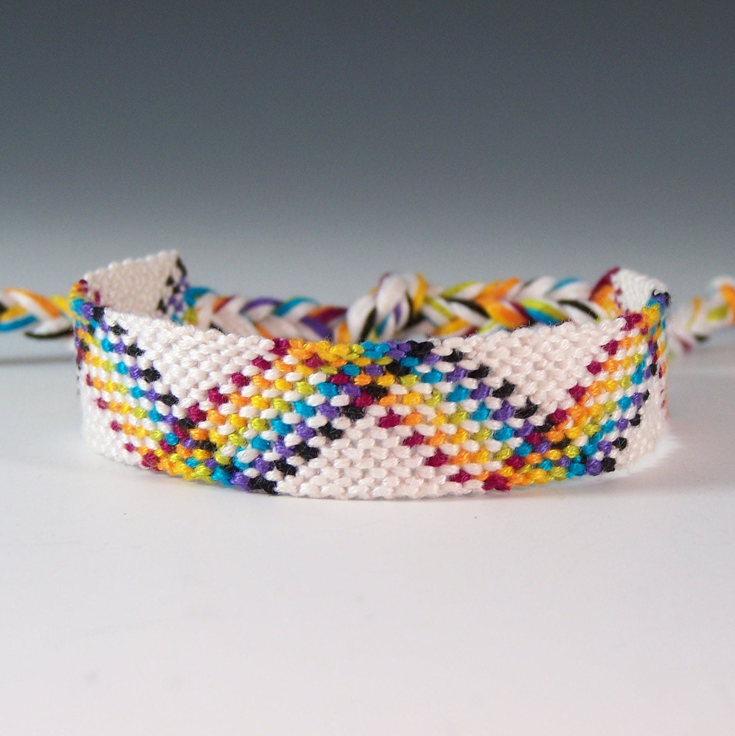 Rainbow Friendship Bracelet / Embroidery Floss Jewelry