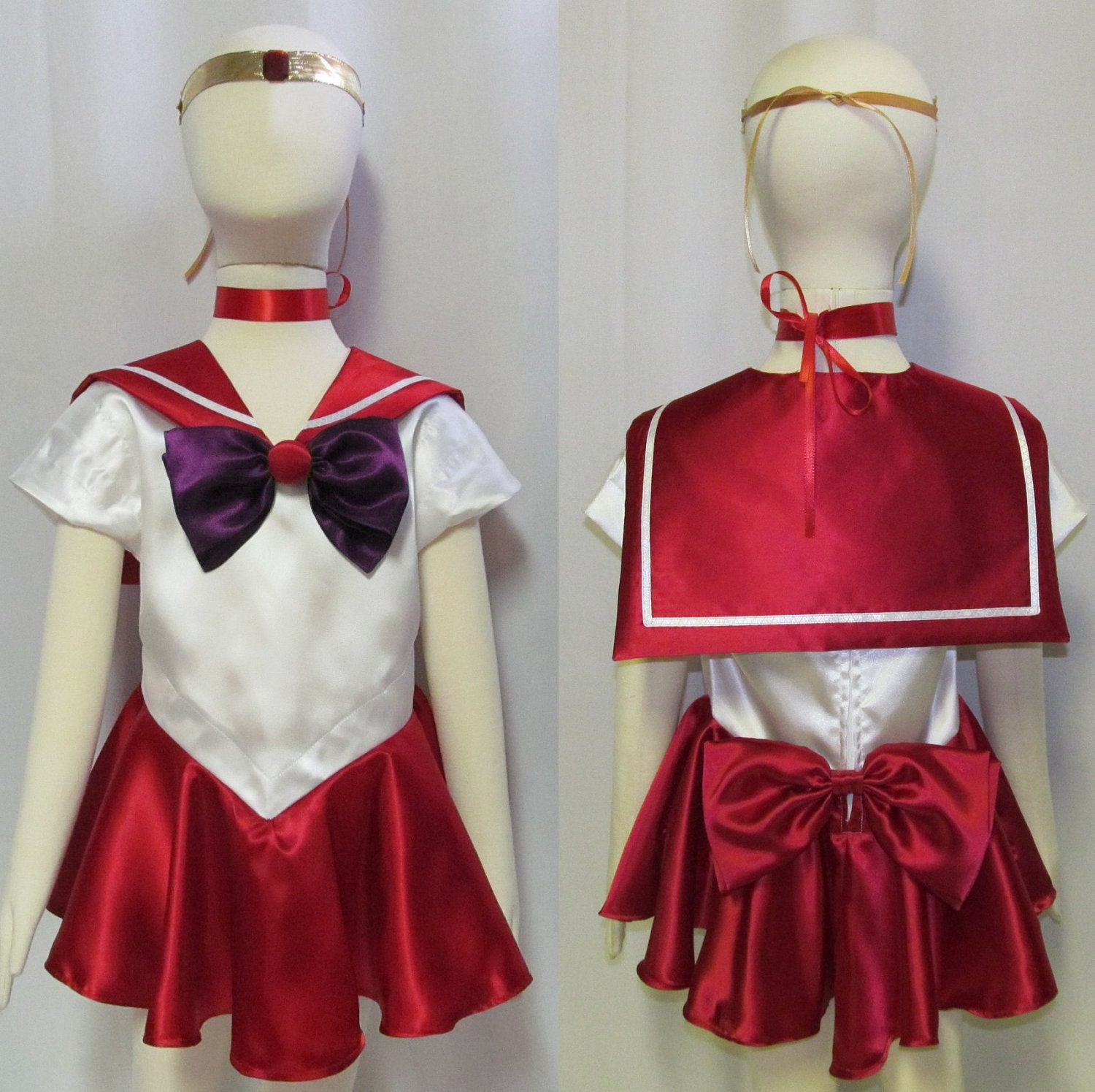 Child's Sailor Mars Costume Cosplay Costume Size Girls