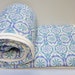 Baby Quilt, Baby Boy Quilt , Big Star, Teal and Periwinkle