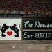 Primitive Mickey & Minnie Mouse Wood Sign Blocks Distressed Marriage Family Established Date Disney Blocks Customize