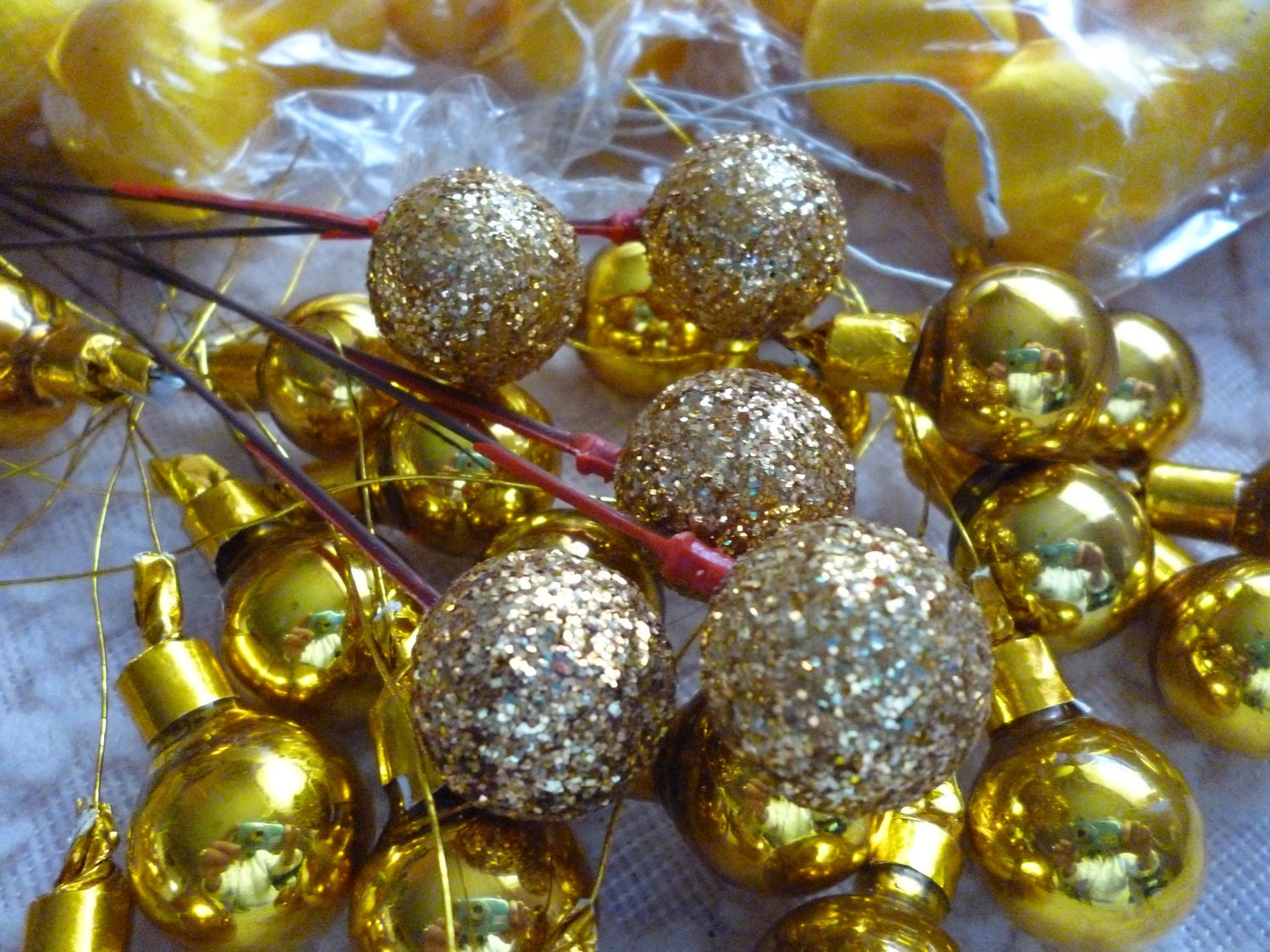 vintage gold christmas picks glitter glass by vintage gold christmas picks glitter glass by