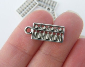 BULK 50 Abacus charms tibetan silver PT58